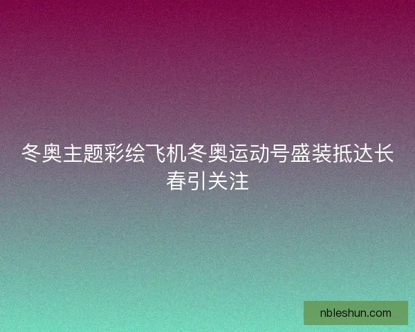 冬奥主题彩绘飞机冬奥运动号盛装抵达长春引关注